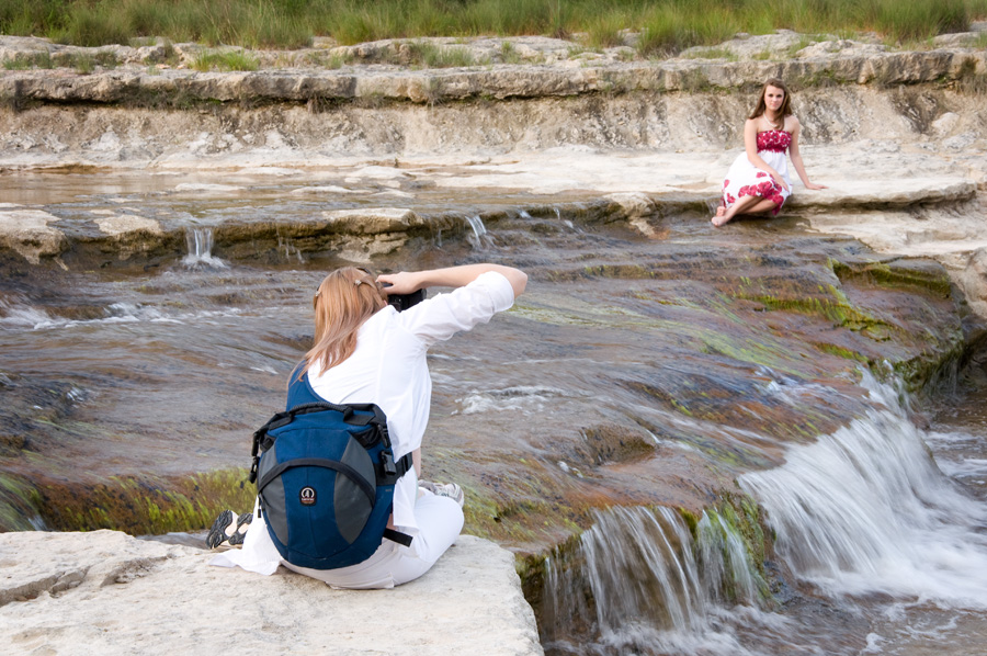 on location in the water, senior sessions, dawn fry photo