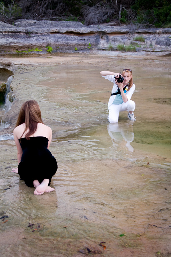 in the water, trash the dress senior style, dawn fry photo