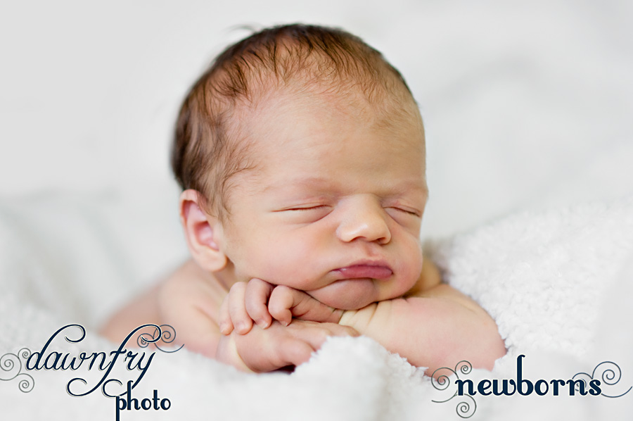 Newborn on a blanket